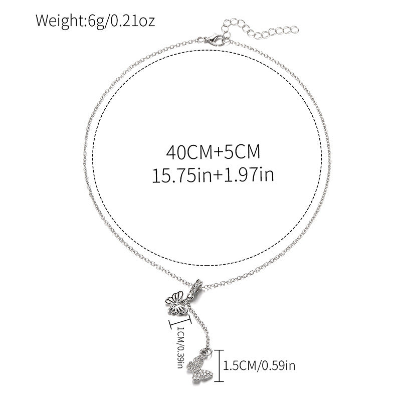 Sweater chain long wholesale european and american cross-border autumn and winter accessories niche accessible luxury high-end design butterfly women's necklace