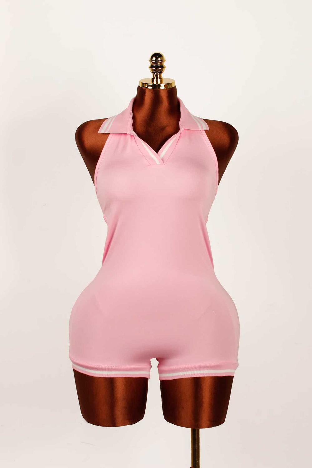 spring european and american cross-border fashion sexy hot girl sleeveless solid color backless halter bodysuit shorts