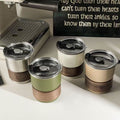 Coffee cup 304 stainless steel water cup portable camping style ins style cup mug american style with lid straw cup