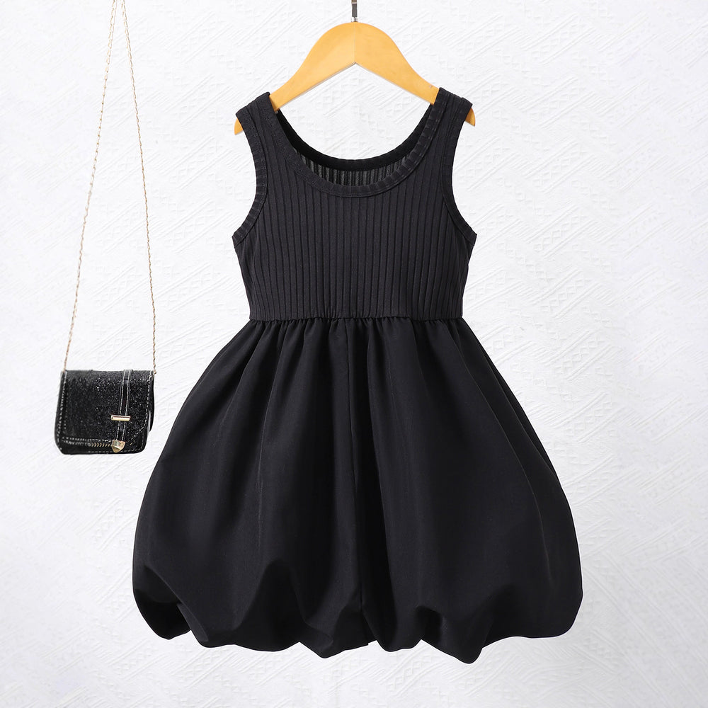 Girls' (toddler) dress, solid color summer outfit, sweet girl dress