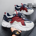 Popular men's shoes summernew arrival breathable sports casual running thick soleeasiest for matchwhite daddy trendy shoes