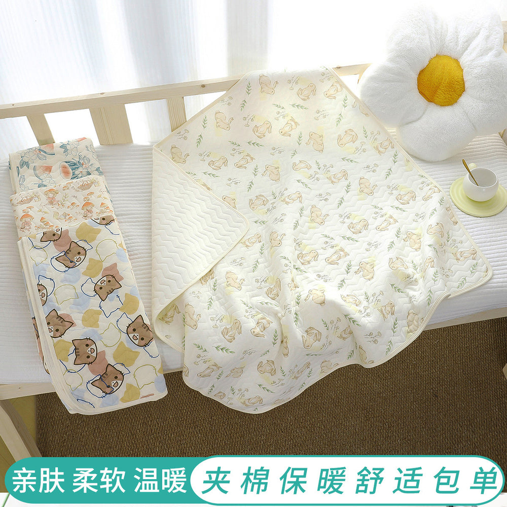 Cotton quilt infant quilt pure cotton type a newborn delivery room swaddle quilt fall and winterthickened baby outing wrap