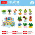 Compatible with lego bricks, succulent handmade flower pot, small particle children's educational assembly desktop ornament model gift