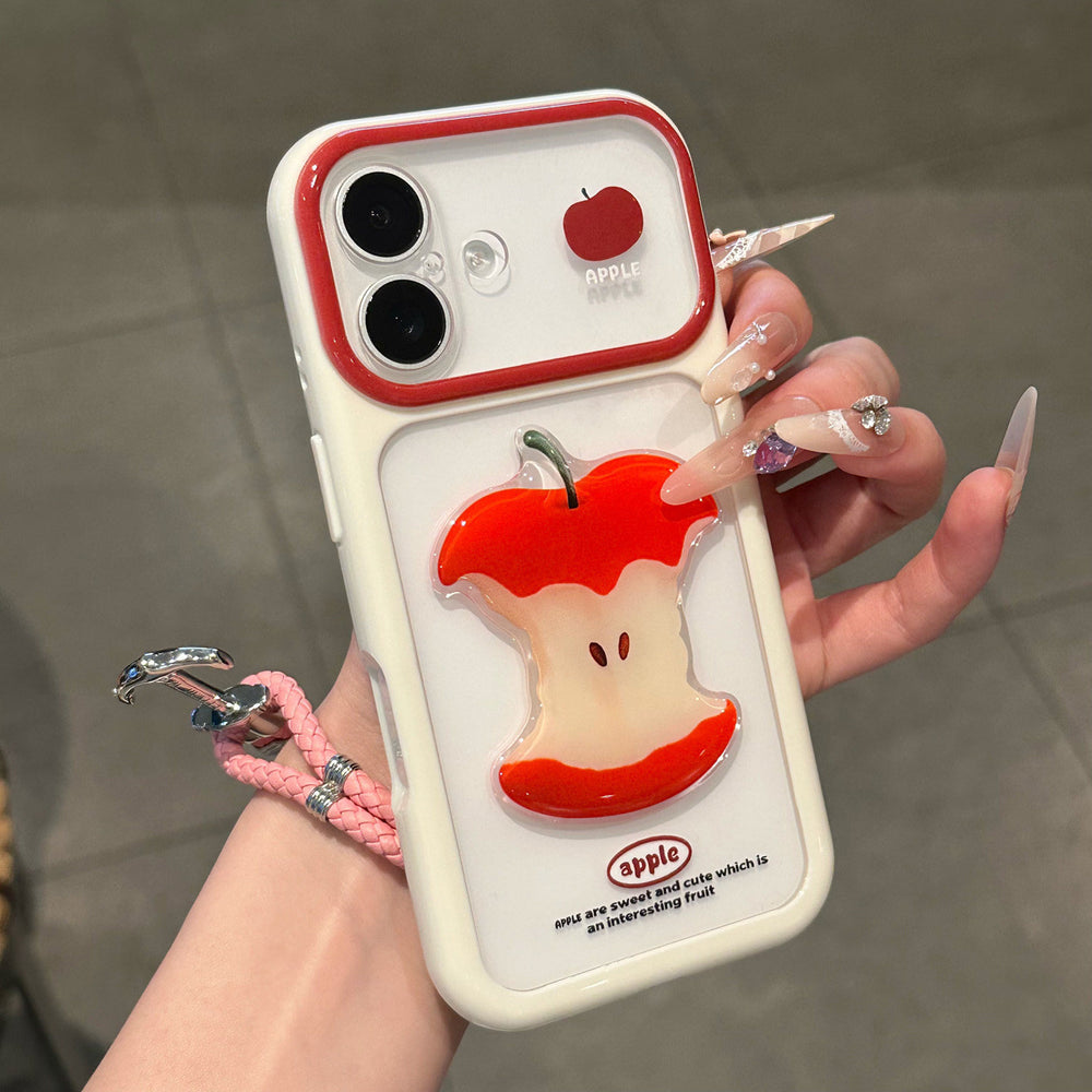 Suitable for apple 17promax mobile phone case stereo fruit stickers fresh summer cute iphone16 protective cover