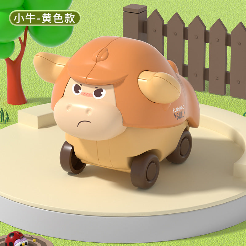 【carefully selected】kids' educational & fun toy car - press-and-go cartoon animal design - perfect gift for boys & girls, ideal for kindergarten
