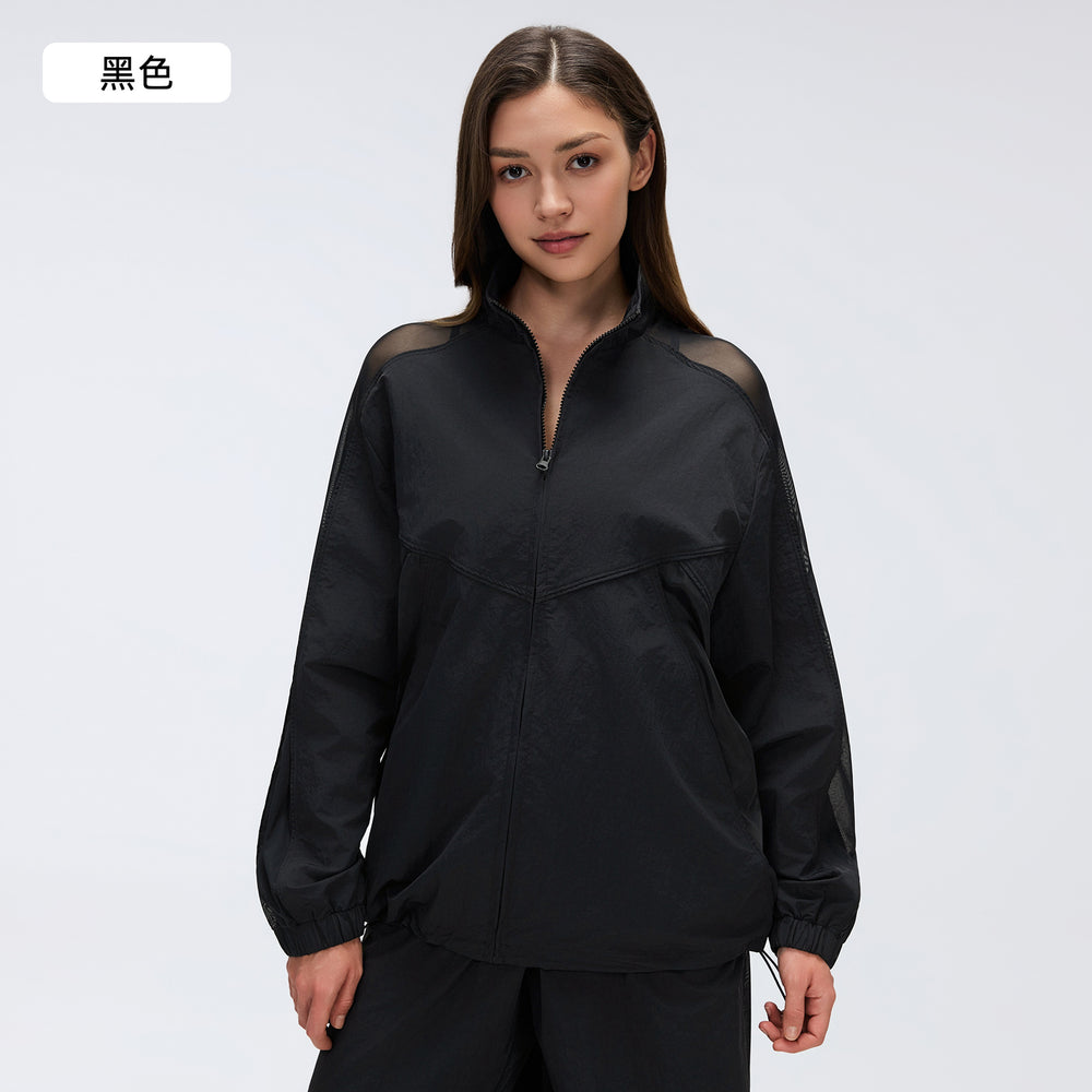 Summer lightweight outdoor sun protection jacket for women - mesh panel, quick-dry, loose fit, uv protection sports outerwear d26031