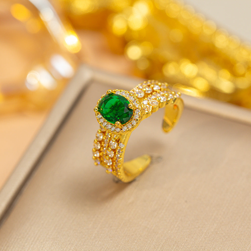 hot-selling design, full of diamonds, inlaid with zircons, exquisite women's openable adjustable rings, popular fashion accessories