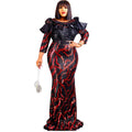 supply of african export women's clothing sequinembroider long skirt silm mermaid dress evening dress performance costume