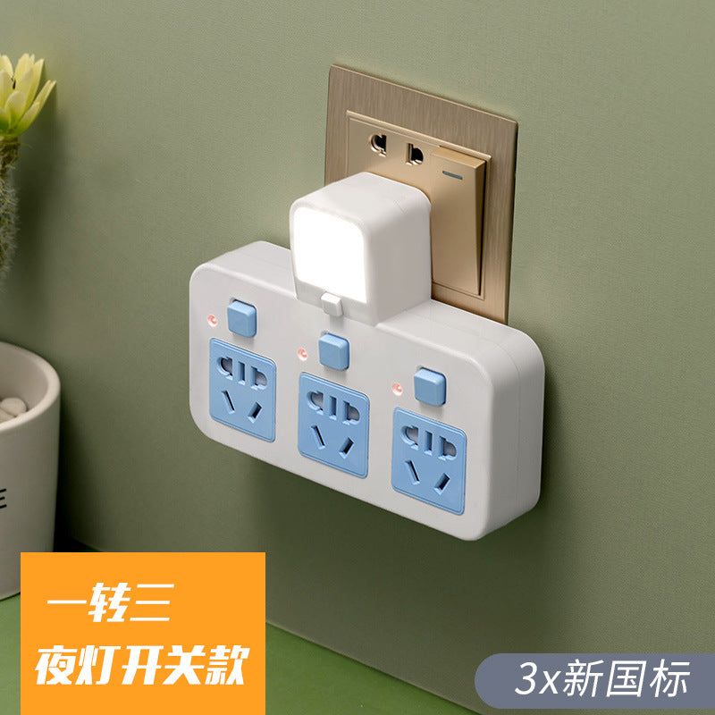 Multi-outlet adapter plug splitter power strip - one-to-many panel, multi-port wireless power strip (cordless)