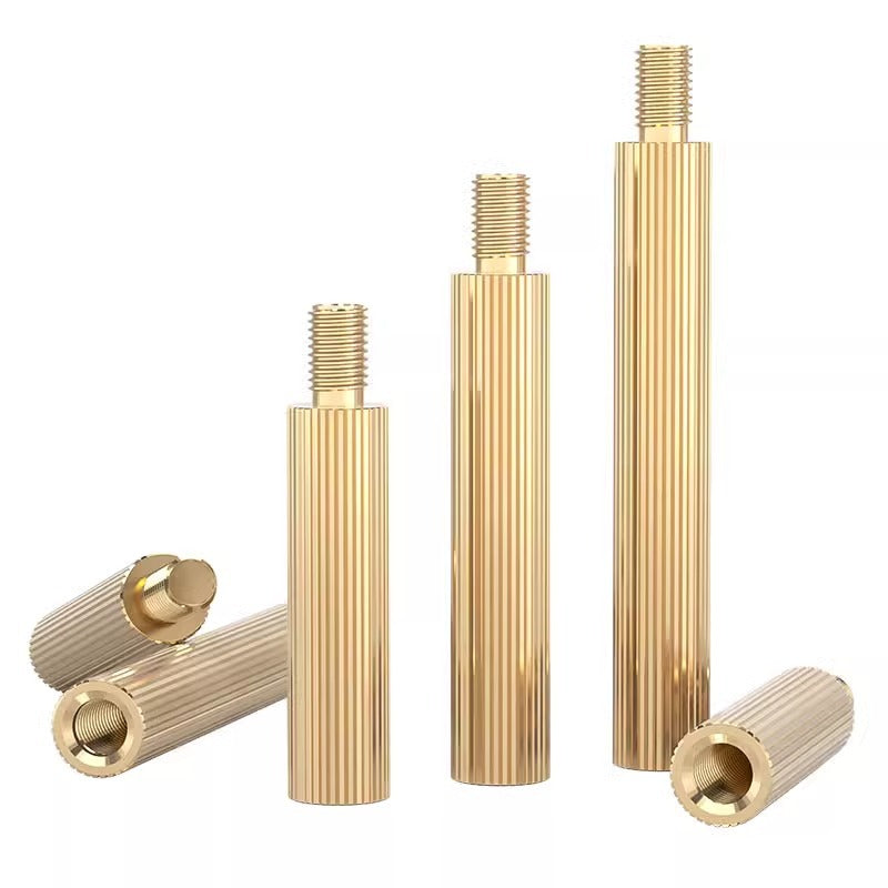 M2 * 3-40 + 3 + 4 copper column screw round security copper column camera stud single head knurled monitoring nut