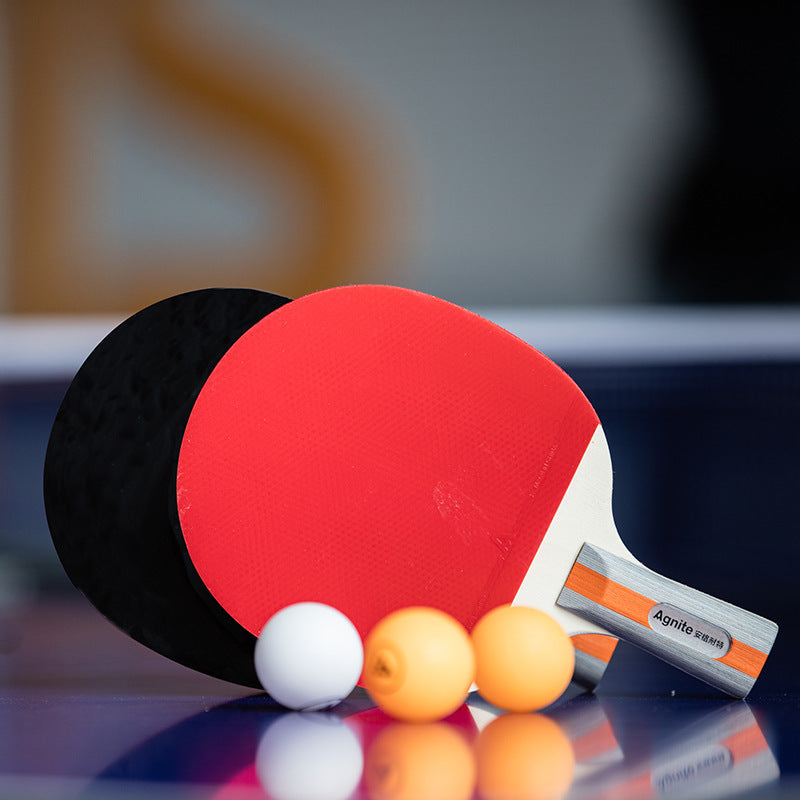 Deli F2310 Angnet table tennis racket double-sided reverse glue double racket 2 packs horizontal racket 3 balls wholesale