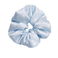 Cream satin scrunchie hair tie - soft, padded, polka dot pillow hair band - sleep hair tie - elastic hair rope