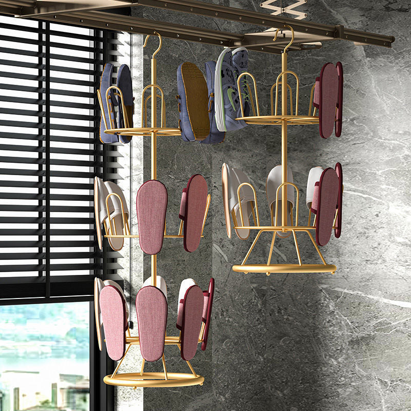 shoe drying rack outdoor balcony sandal rack drying shoe rack floor rotating slippers hanging shoe rack drying shoe artifact