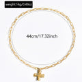 European and american cross-border casual hammered cross necklace niche style sense of design asymmetrical fashioneasiest for match collarbone chain necklace