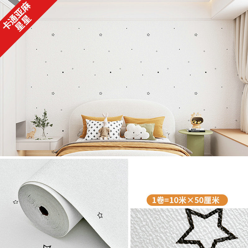 Super thick wallpaper, self-adhesive diatom mud, linen wall sticker, soft and hard wall covering, wall covering, renovation of living room, bedroom background wallpaper