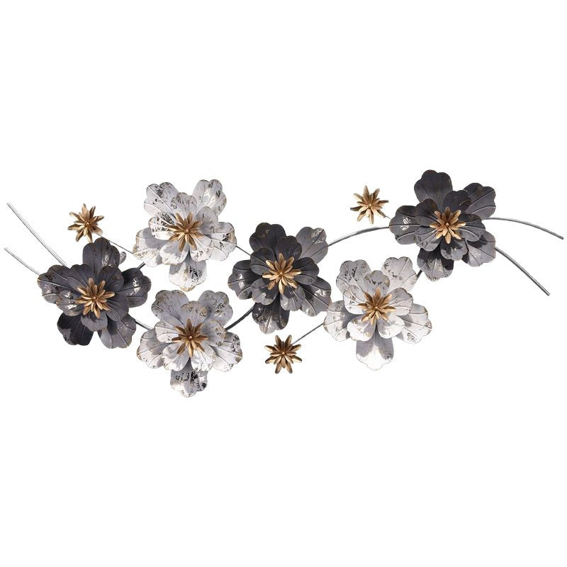 Iron chinoiserie living room wall hanging sofa wall decoration creative metal pendant wall decoration light luxury entrance background restaurant