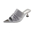 Plus size pointed toe elegant purple socialite style sexy flip-flops women's summer new arrival thin heel sandals french style
