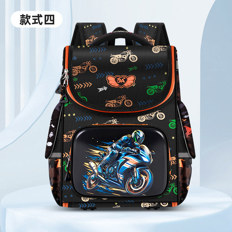 New elementary school backpacks: cute cartoon design for grades 1-6 - large capacity, lightweight, and spine-protecting