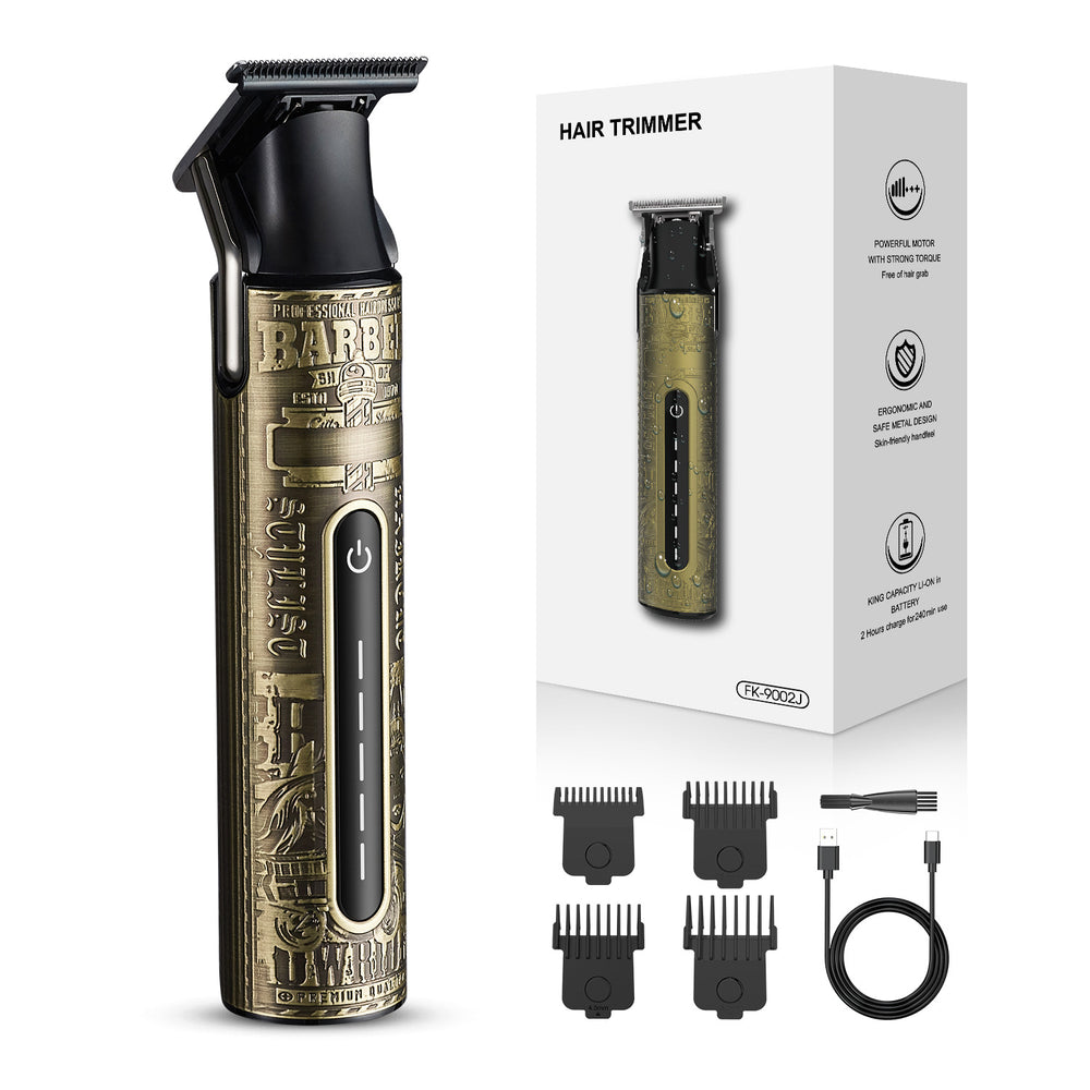 Hairdressing salon hairdressing special electric clipper oil head carving push white electric clipper washable magnetic beard clipper cross-border