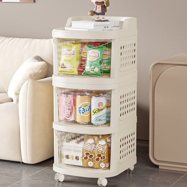 Stroller Baby Products Shelf Home Living Room Movable Large Capacity Storage Rack Layered Drawer Snack Cabinet