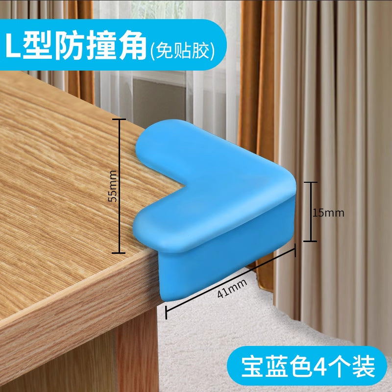 Anti-collision corner table corner silicone glue-free protective cover, anti-collision anti-collision corner protection coffee table furniture sticker soft right angle