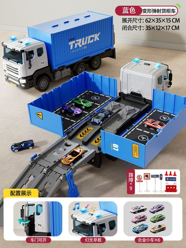 Kids' container crane construction vehicle toy - excavator car for boys, ages 3-6