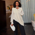 European and american cross-border women's fashion:  summer new arrivals - stylish, unique, pleated, loose-fit long sleeve shirt top