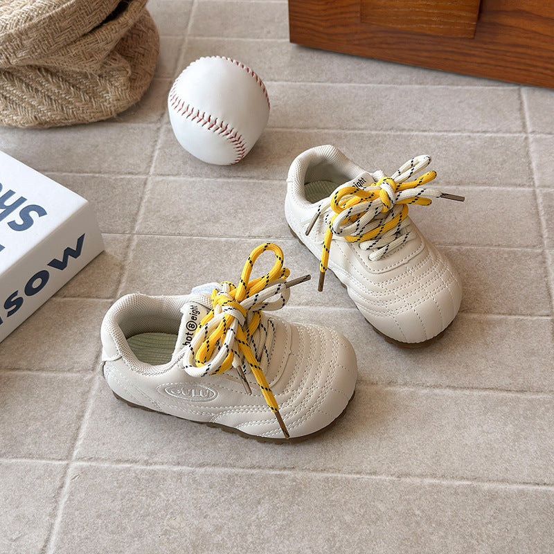 ins children's moral training shoes 2025 spring and autumn new Korean version girls soft-soled Forrest Gump shoes boys casual sports shoes