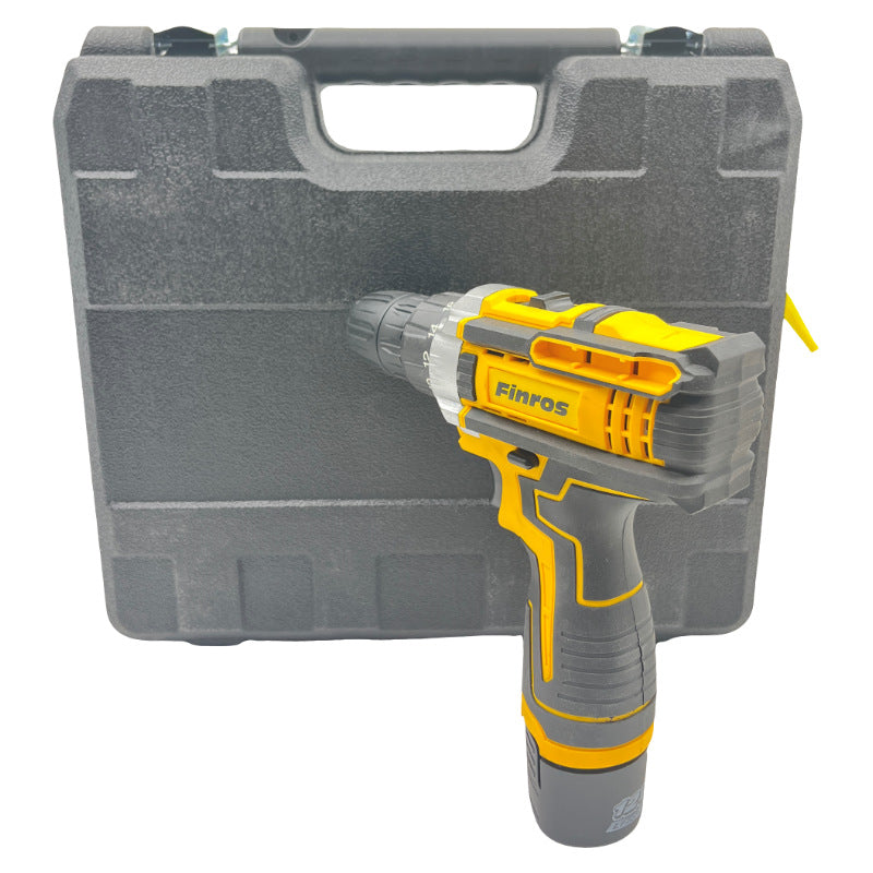 Foreign trade  DW 12V multi-functional screw impact two-speed lithium battery electric drill set accessories toolbox