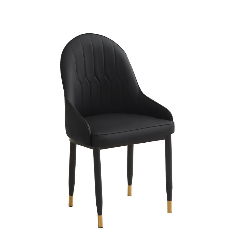 Luxury custom leather stool for home - modern minimalist design, direct from factory, nordic dining chair for living room and dining area