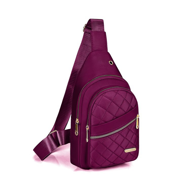 Cross-border simple fashion breast bag women's anti-splashing casual versatile simple messenger bag daily commuting diamond shoulder bag