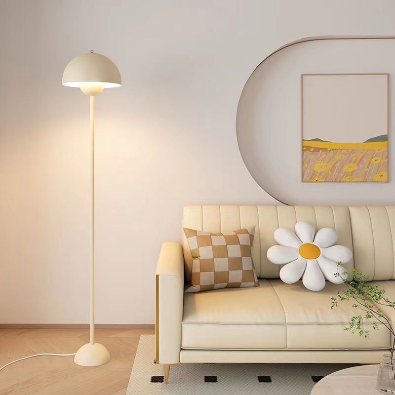 Cream style side lamp atmosphere lamp bedroom decoration retro flower bud sofa cream floor style study floor lamp living room