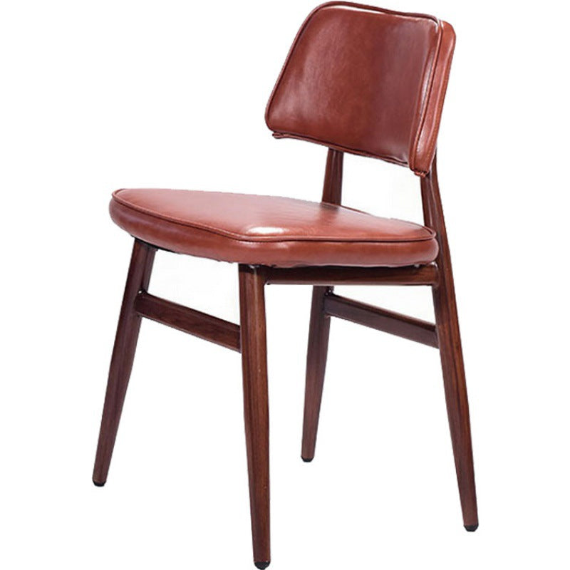 Buffet hot pot shop retro leather dining chair industrial style loft wrought iron chair cafe lounge chair stool