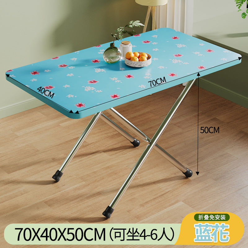 Small table, foldable table, dining table, for home rental house, simple dining table, outdoor portable rectangular stall table