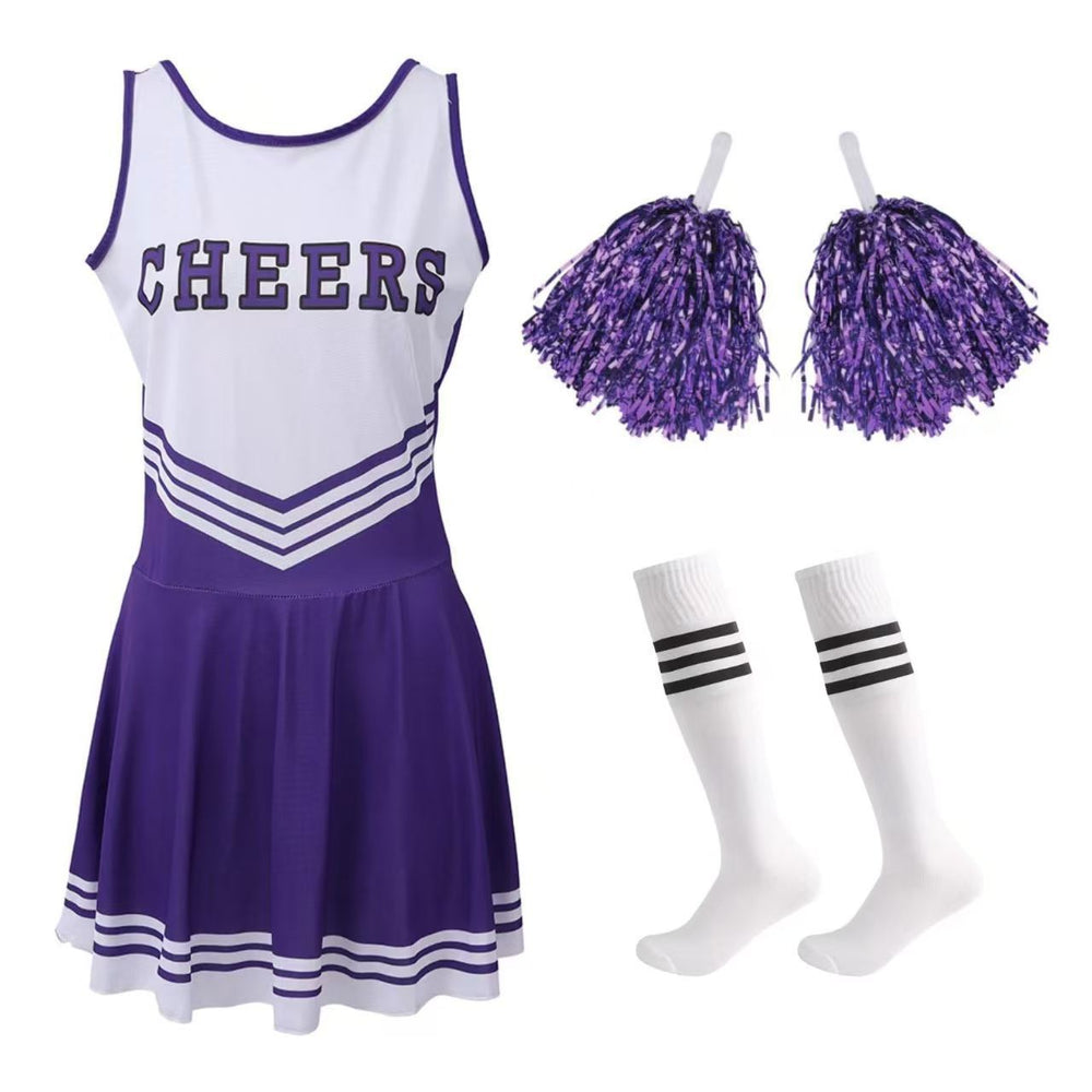 New cheerleading performance outfit:  cross-border event football cheerleader sexy one-piece cheerleading dress