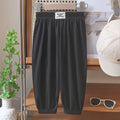 Summerkidsloose pants boys thin bloomers girls ice silk anti-pattern pants baby casual shake nine-point pants