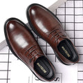 Men's leather dress shoes - soft leather, soft sole - live stream, business formal, youth casual, groomsmen, wedding shoes