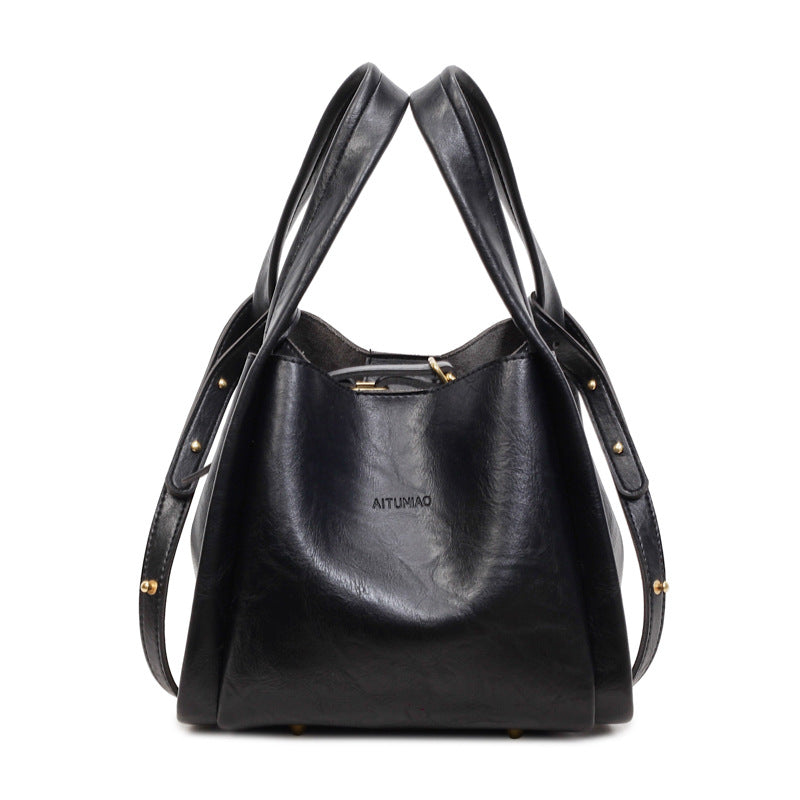 satchel bucket bag women's bag new arrival large capacity easiest for match crossbody bag casualfashionwork clothing shoulder bag