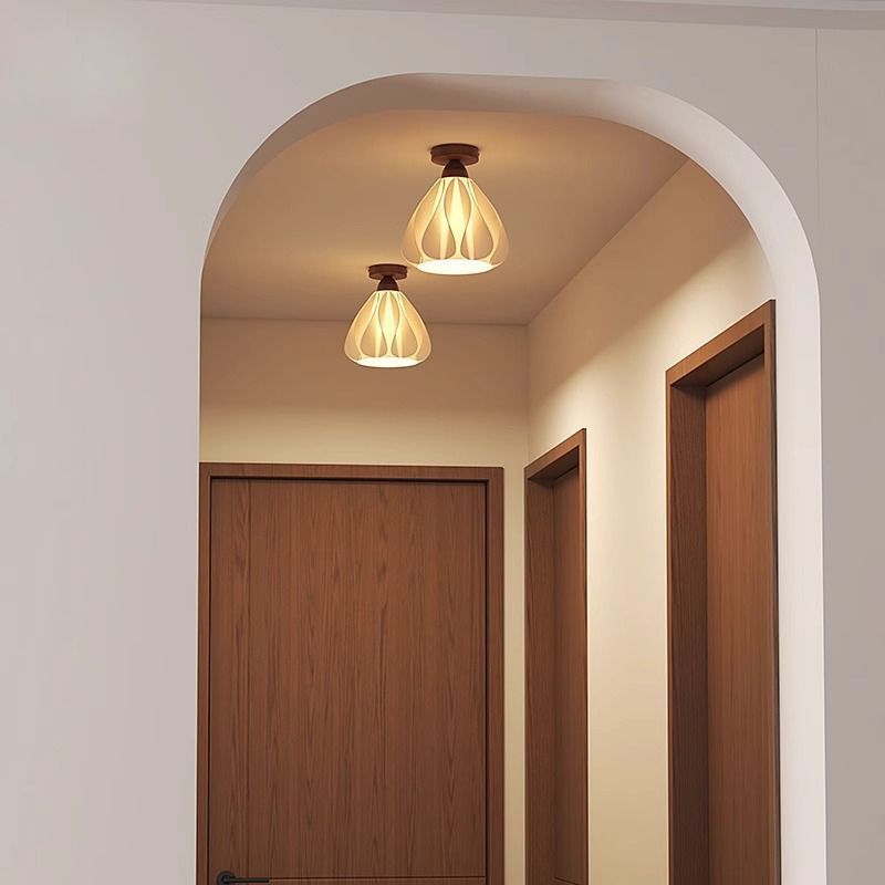 Walnut French cream skirt entrance porch corridor aisle light eye protection balcony ceiling light medieval romantic light