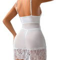 foreign trade sexyfashion sexy intimates women's lace pure lust see-through suspender nightgown uniform temptation suit