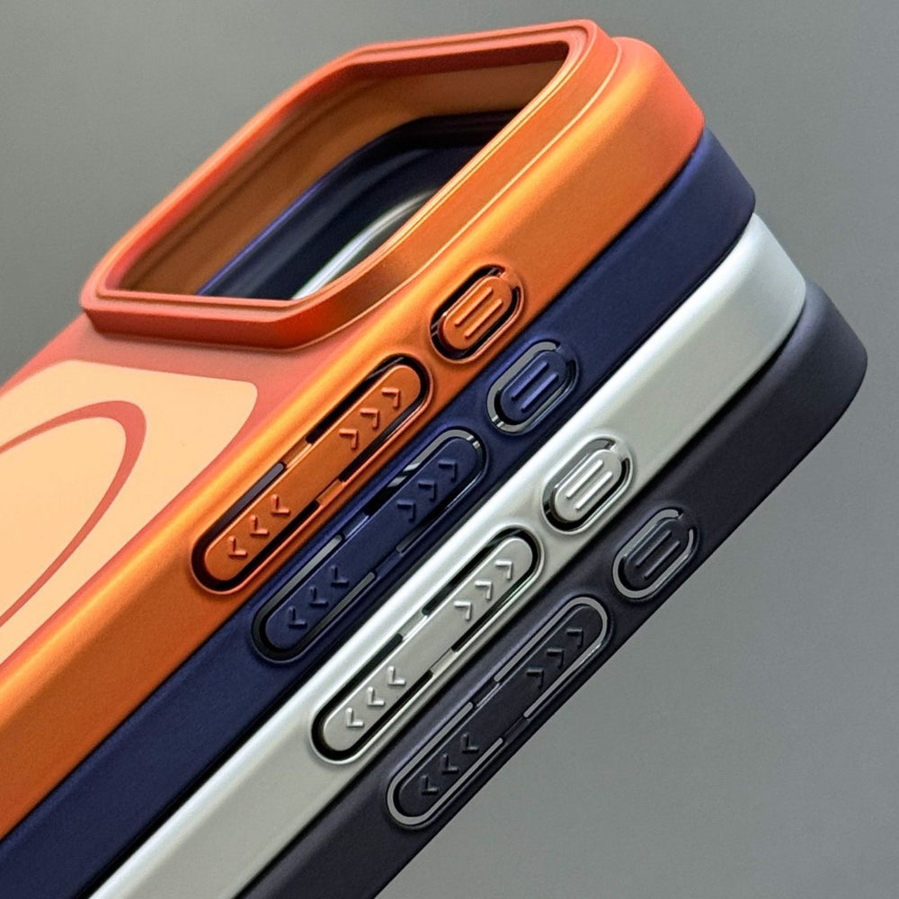 Suitable for iphone17 excimer frosted magnetic phone case apple 16 skin-like simple large window pc mobile phone case