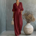 european and american cross-border women's jumpsuit: new summer collection - elegant, figure-flattering v-neck women's romper