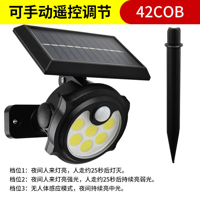 2021 new solar wall lamp, human body induction outdoor garden lamp, household wall waterproof lighting, small street lamp