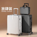 Luggage aluminum frame 20 pull rod box universal wheel 24 female male student 26 boarding password leather box 28inch suitcase