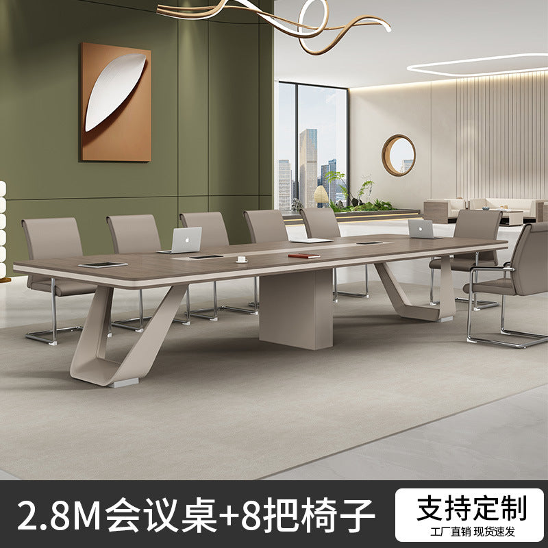 Conference table negotiation table desk and chair set training office furniture rectangular table office large minimalist modern