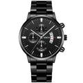 watch fake three-eye men's steel band watch business casual calendar quartz watch men's spot other