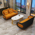 Italian minimalist curved office sofa set - modern, simple business reception, negotiation table and chairs for sales centers
