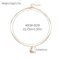 Wholesale versatile star necklace cross-border jewelry european and american alloy moon pendant women's minimalist high-end clavicle chain