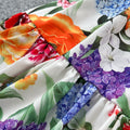 European and american hot girl style printed off-the-shoulder puff sleeve top + high-waisted slimming long midi skirt set for women - summer collection