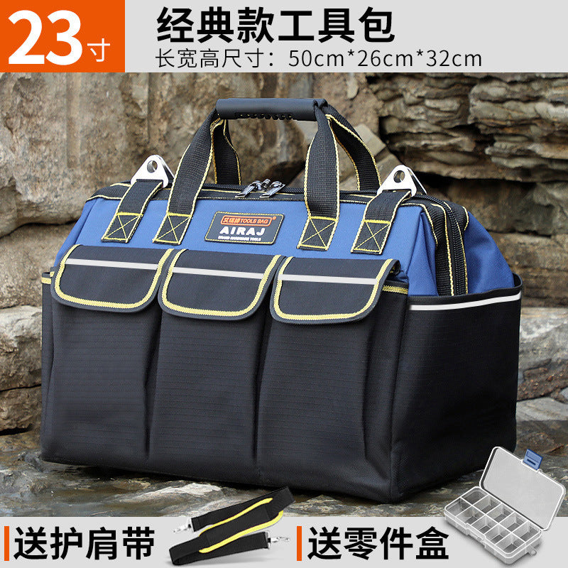 Arrizo Electric Toolkit Wholesale Multifunctional Large Portable Thickened Wear-resistant Canvas Tool Bag Storage Bag